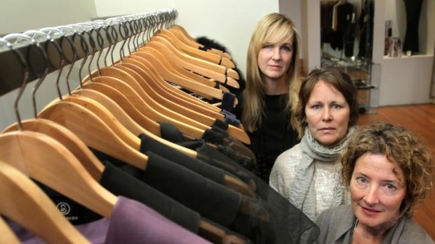 Industry stalwarts (from left) Lisa Barron, Louise Lorkin (Melbourne Made) and Jenny Layton (The Ark Clothing) believe the new legislation is a bad move.