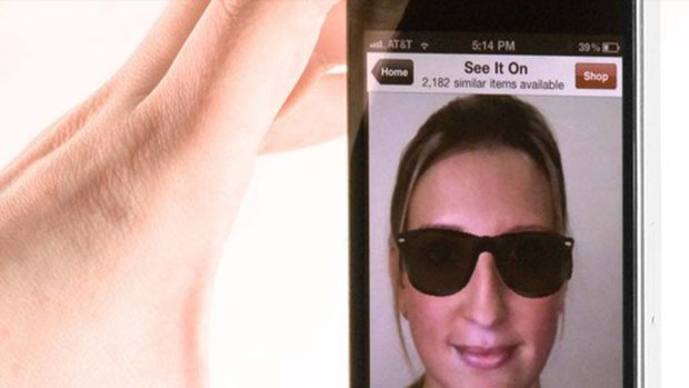 eBay's US fashion app allows people to virtually try on sunglasses before they buy.