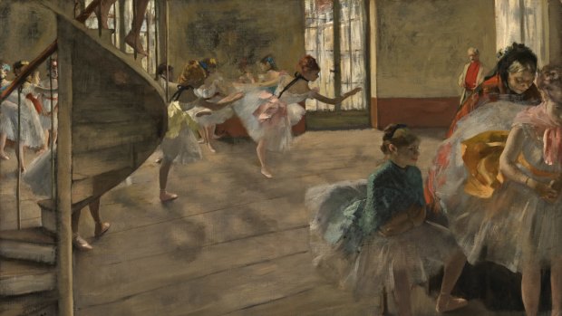 Edgar Degas'<i> The rehearsal</I> c.1874, can be seen in <i>Degas: A New Vision </I> at the National Gallery of Victoria.