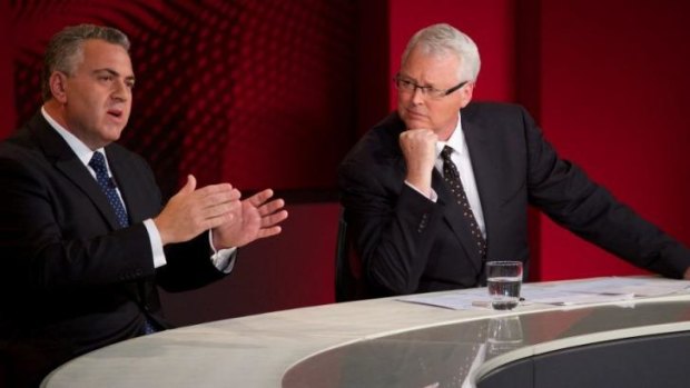 Sweating over the budget ... Joe Hockey still went up in public opinion after being on <i>Q&A</i>.