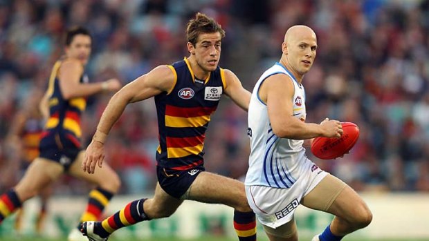 Gary Ablett turned on his best form in his last match, against Adelaide at AAMI Stadium.