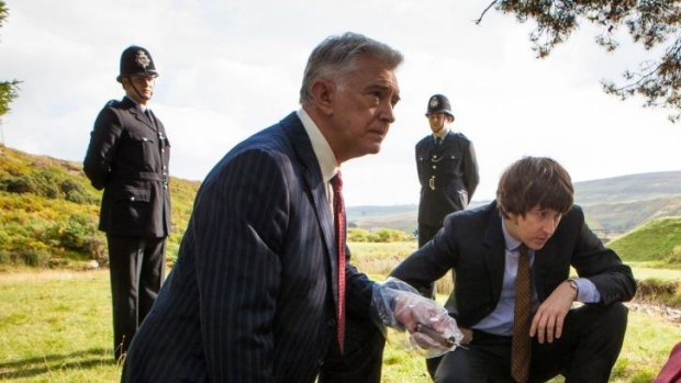 Martin Shaw as Inspector George Gently and Lee Ingleby as his combative sergeant John Bacchus in <i>Inspector George Gently</i>.