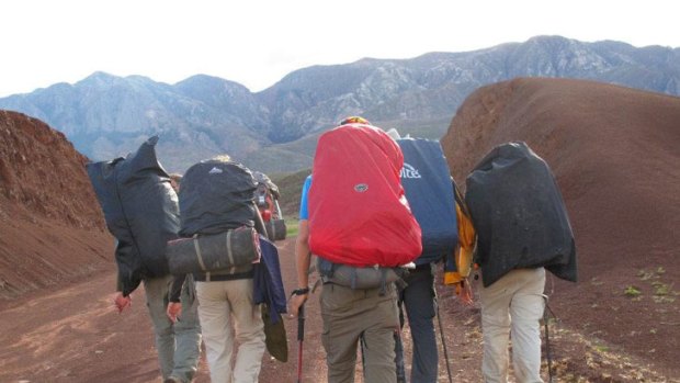 Hikers with Condor Trekkers take in some of Bolivia's spectacular scenery.