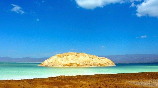 The lowest point in Africa: Lac Assal in Djibouti, Africa.