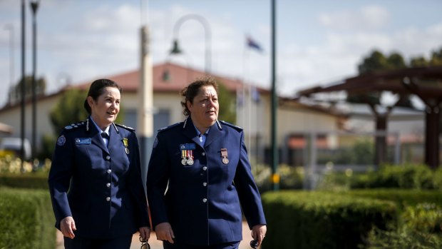Dame Phyliss Frost prison for women in Ravenhall. 2 December 2015. The Age NEWS. Photo: Eddie Jim. ( Jan Shuard, Commissioner Corrections Victoria,left, and Tracy Jones, General Manager Dame Phyliss Frost Centre)