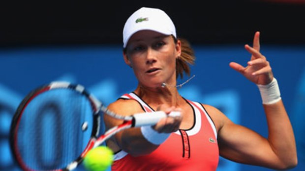 Samantha Stosur is looking forward to taking on No. 1 Serena Williams today.