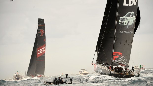 Wild Oats XI (left) and LDV Comanche (right) both broke the record by a wide margin.