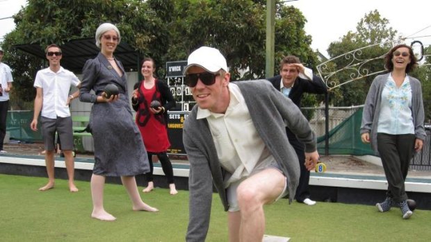 Barefoot bowling at the Brunswick Bowling Club attracts men and women of all ages.