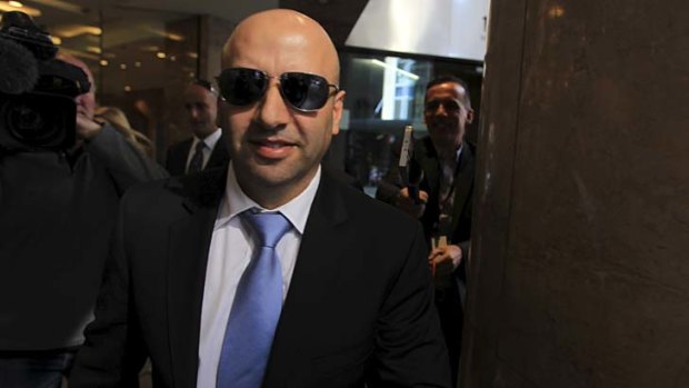 Paul Obeid leaving the ICAC inquiry.