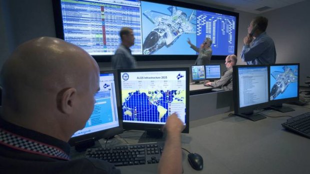 The  Autonomic Logistics Information System Ops Centre at Lockheed Martin in Texas. The complex logistics system was hacked by US Navy cyber experts as part of a 'penetration test'.