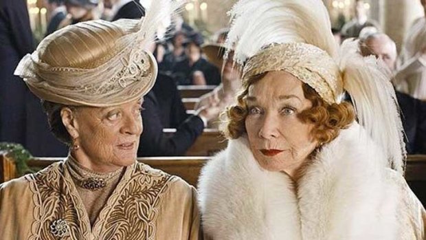 Beautiful tension ... Maggie Smith and Shirley Maclaine in <i>Downton Abbey</i>