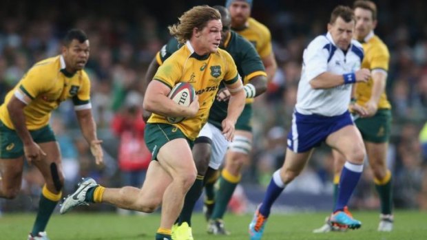 Michael Hooper had a strong game for the Wallabies.