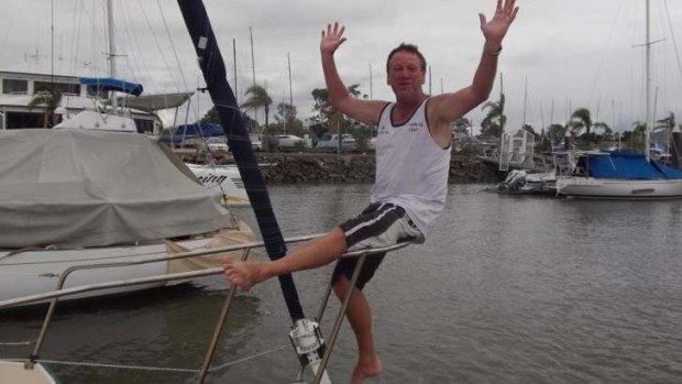 Bruce 'Wolf' Steensen in happier days aboard his boat.