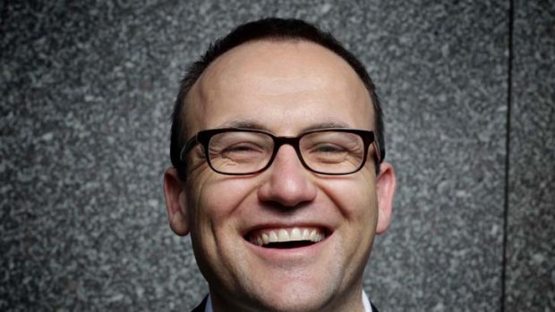 Award-winner ... the Greens MP Adam Bandt was unable to attend the GQ party on Tuesday due to his work on the mining tax deal, which ran into the early hours.