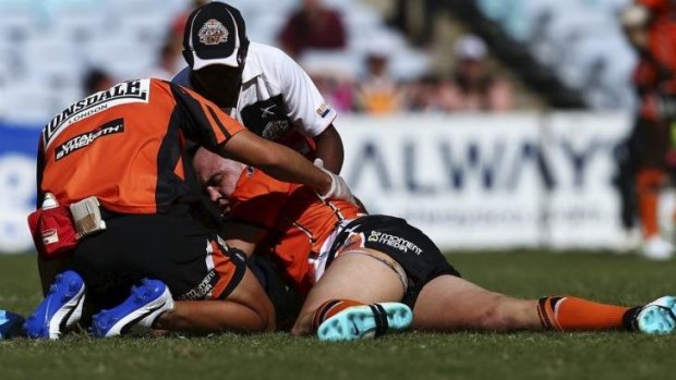 Concussion break: Liam Fulton may be forced to sit out the round four NRL match against the Warriors.