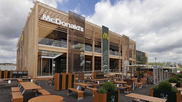 Supersize ... a view of the newly constructed McDonald's restaurant at the Olympic Park in east London.