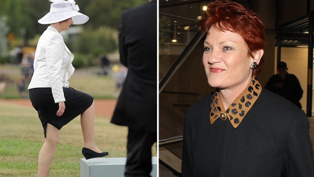 Everyone's a critic ... Pauline Hanson has taken aim at Julia Gillard's fashion sense.