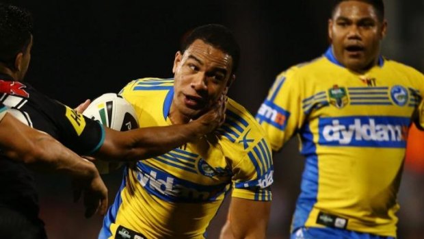 Contender: Hopoate could fill in at wing or centre for the Blues.