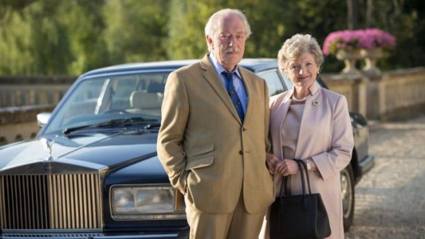 Michael Gambon and Julia McKenzie in <i>The Casual Vacancy</i>.