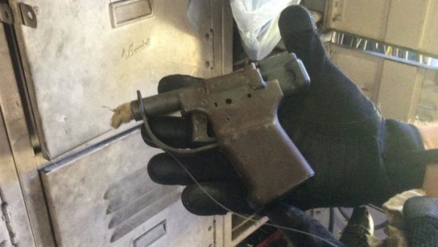 A .22 handgun found by police.