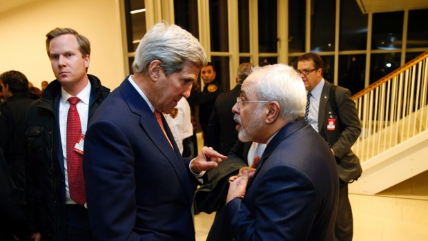 US Secretary of State John Kerry with Iranian Foreign Minister Mohammad Javad Zarif in Vienna earlier this year. 