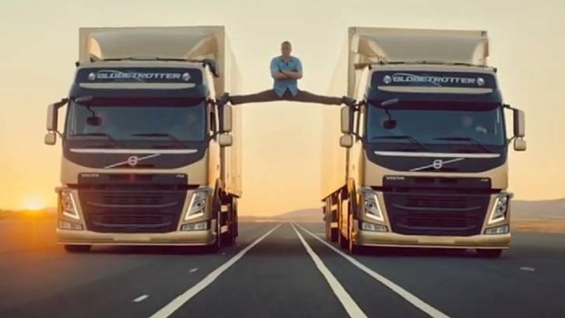Showing his flexibility: Jean-Claude Van Damme has proved a hit in the Volvo advert.