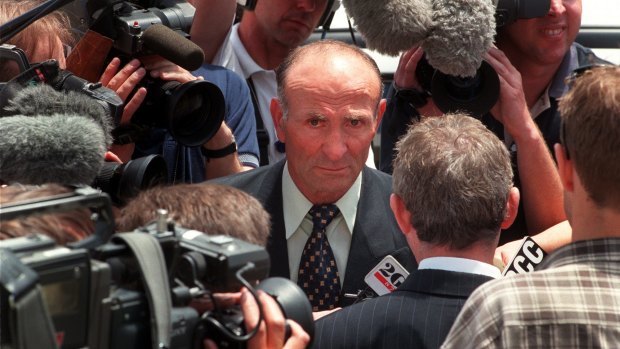 Katie Bender's father Mato in 1999 on the last day of the inquest into her death.
