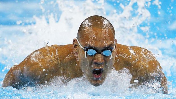 Geoff Huegill in action during the men's 100m butterfly heats  in Shanghai.