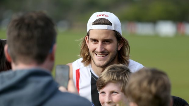 St Kilda forward Josh Bruce is starting to feel at home as an AFL footballer.