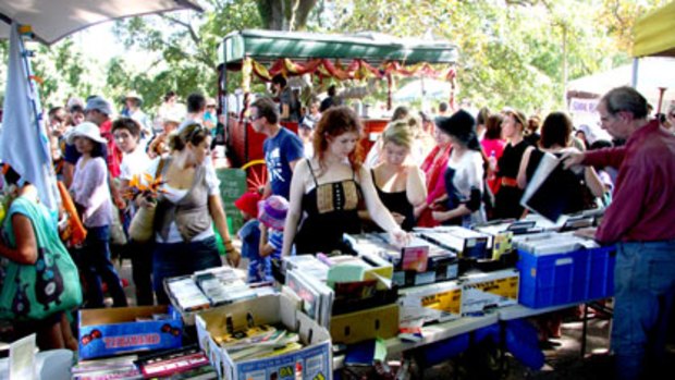 Crowds flock to West's End's weekend flea market.