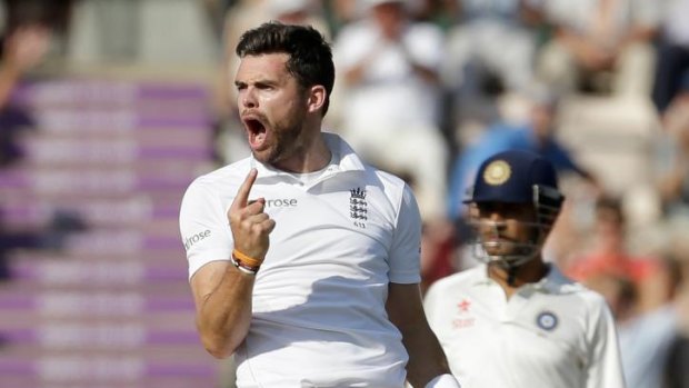 Abusive language ... England fast bowler James Anderson