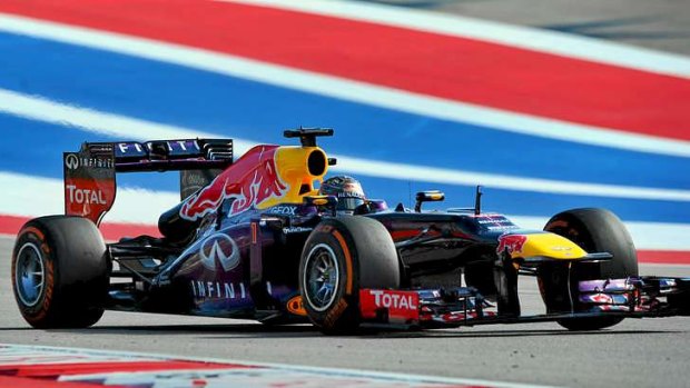 Sebastian Vettel in action at the US Grand Prix in Austin.