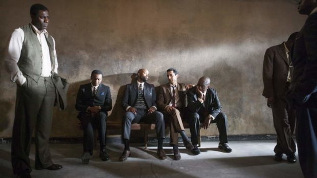 Idris Elba, left, in <em>Mandela: Long Walk to Freedom</em>.