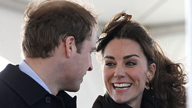 Kate Middleton and Prince William ... first royal engagement since getting engaged.