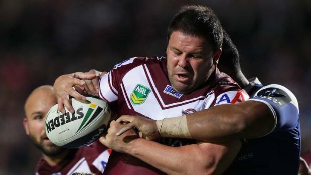 Man mountain: George Rose is hoping his last match with Manly ends with a premiership.