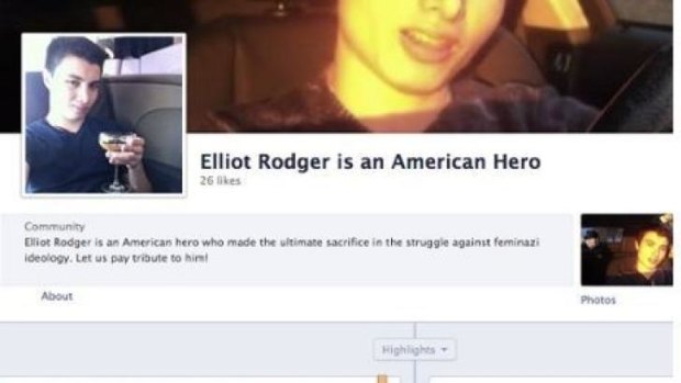 The Elliot Rodgers Facebook fan page.