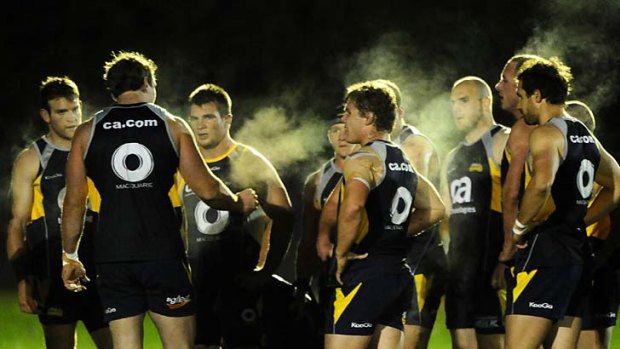 After cancelling their scheduled afternoon training, the Brumbies held a secret late-night session as Rocky Elsom lays down the law to his teammates.