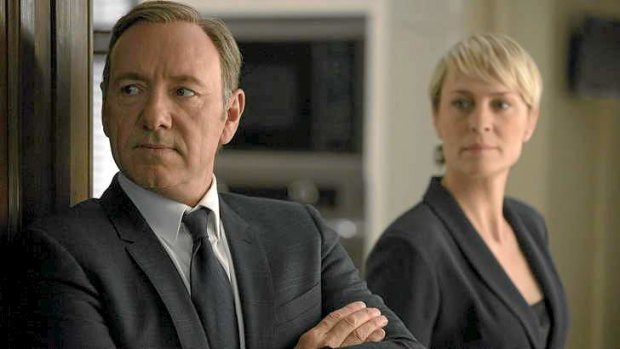 <i>House of Cards</i> season two: Kevin Spacey as Frank Underwood and Robin Wright as Claire Underwood.