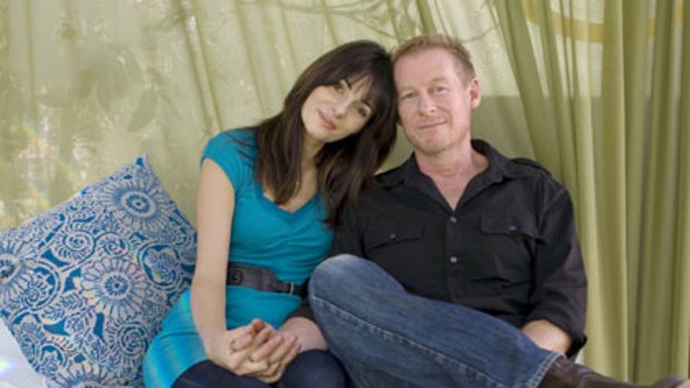 Quality time ... Richard Roxburgh and Silvia Colloca at Bear Cottage in Manly.