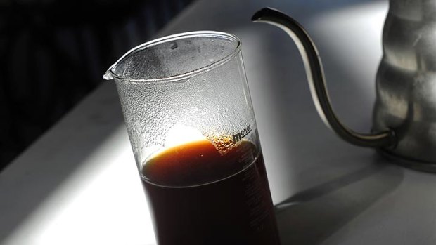 New wave ... A siphon brewed coffee served at Auction Rooms.