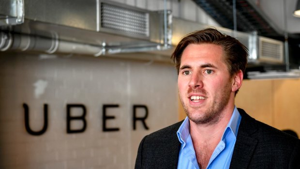 Uber's Victorian general manager, Matt Denman. The company says it does not expect the protest to hurt its operations.
