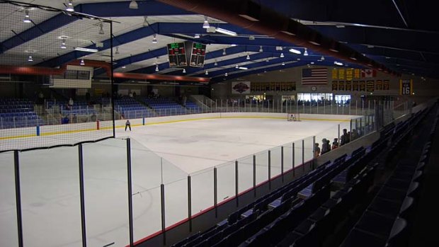 The Warroad rink, capacity 2000.