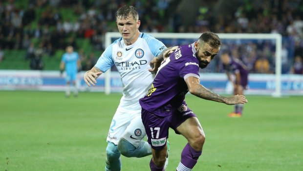 Diego Castro of Perth Glory is in contention for his second straight Johnny Warren medal