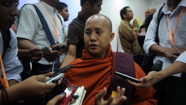 Radical monk: The Venerable Wirathu, who has branded Muslims as "the enemy".