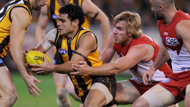 Cyril Rioli's lack of consistency has been highlighted by his teammates' apparent lack of willingness to contest possession.