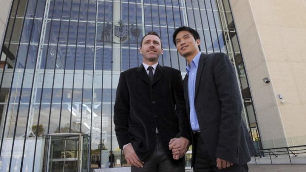 Ivan Hinton and Chris Teoh intend to marry in Canberra at the weekend. .