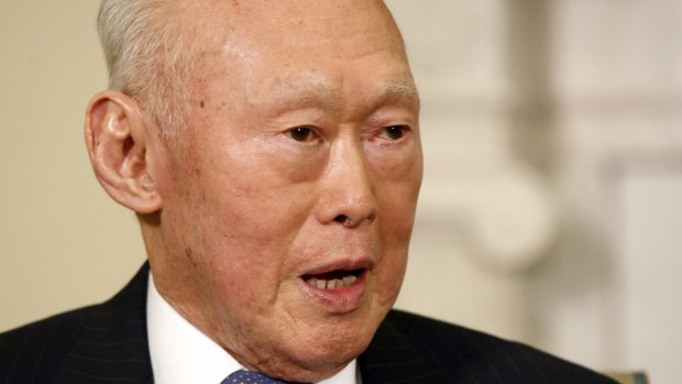 "I did not enter politics: they brought politics upon me": Lee Kuan Yew, pictured in 2009.