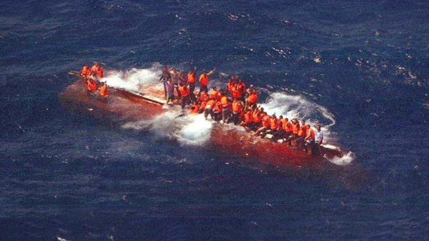 A picture released from the Perth inquest into sinking of the SIEV 358 asylum seeker boat last year.