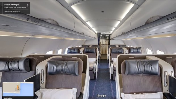 Online users can now take a virtual tour of BA's A318 business class cabins.