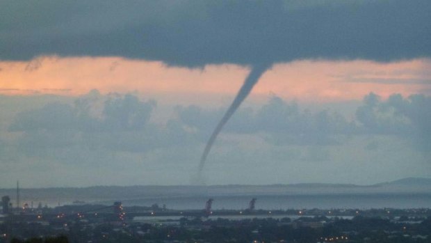 The waterspout near Newcastle.